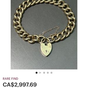 Gold Heart Lock Bracelet